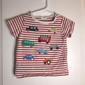 Baby boden embroidered vehicles top,6-12m